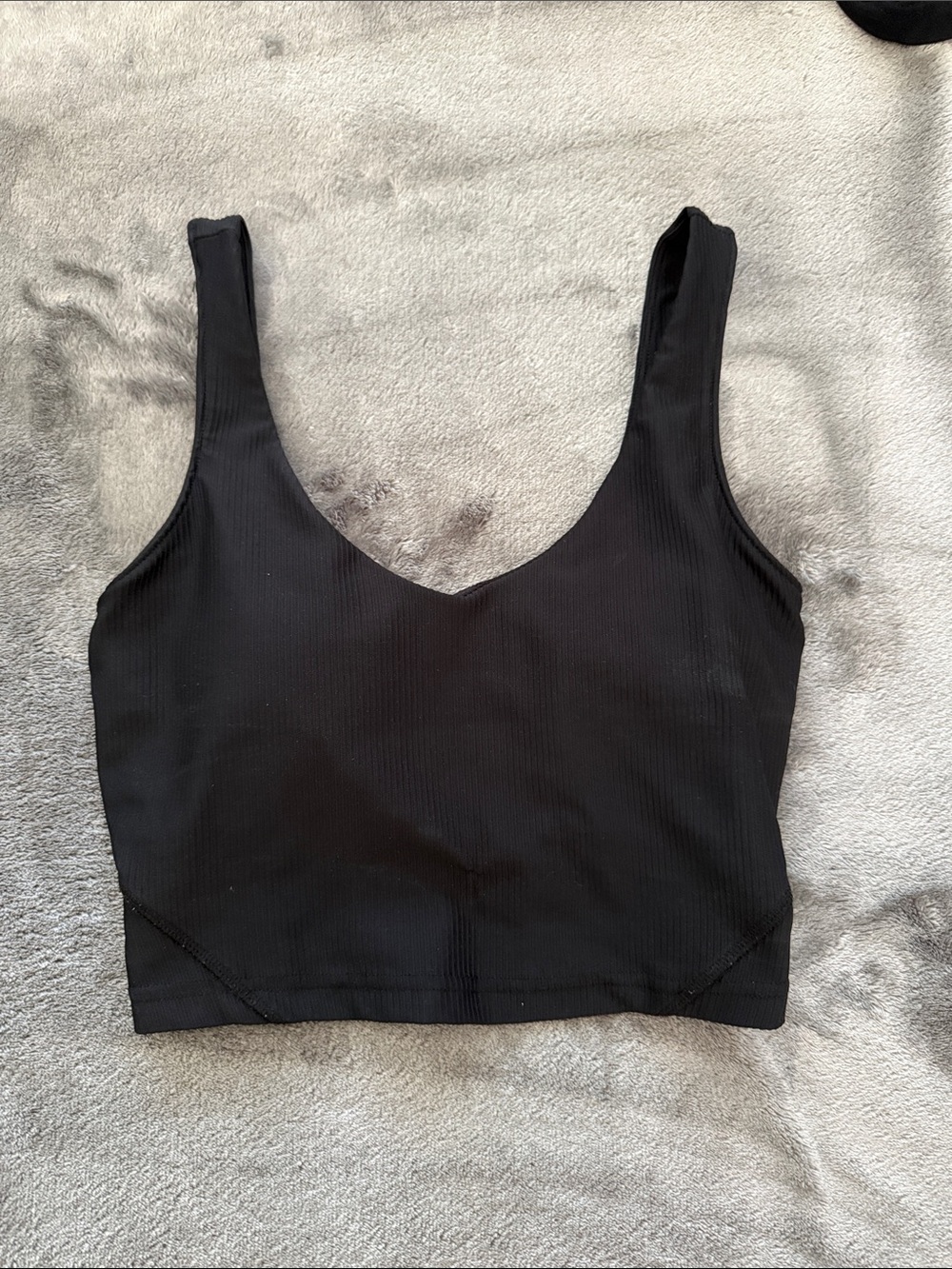 SO Black Ribbed Tank Top